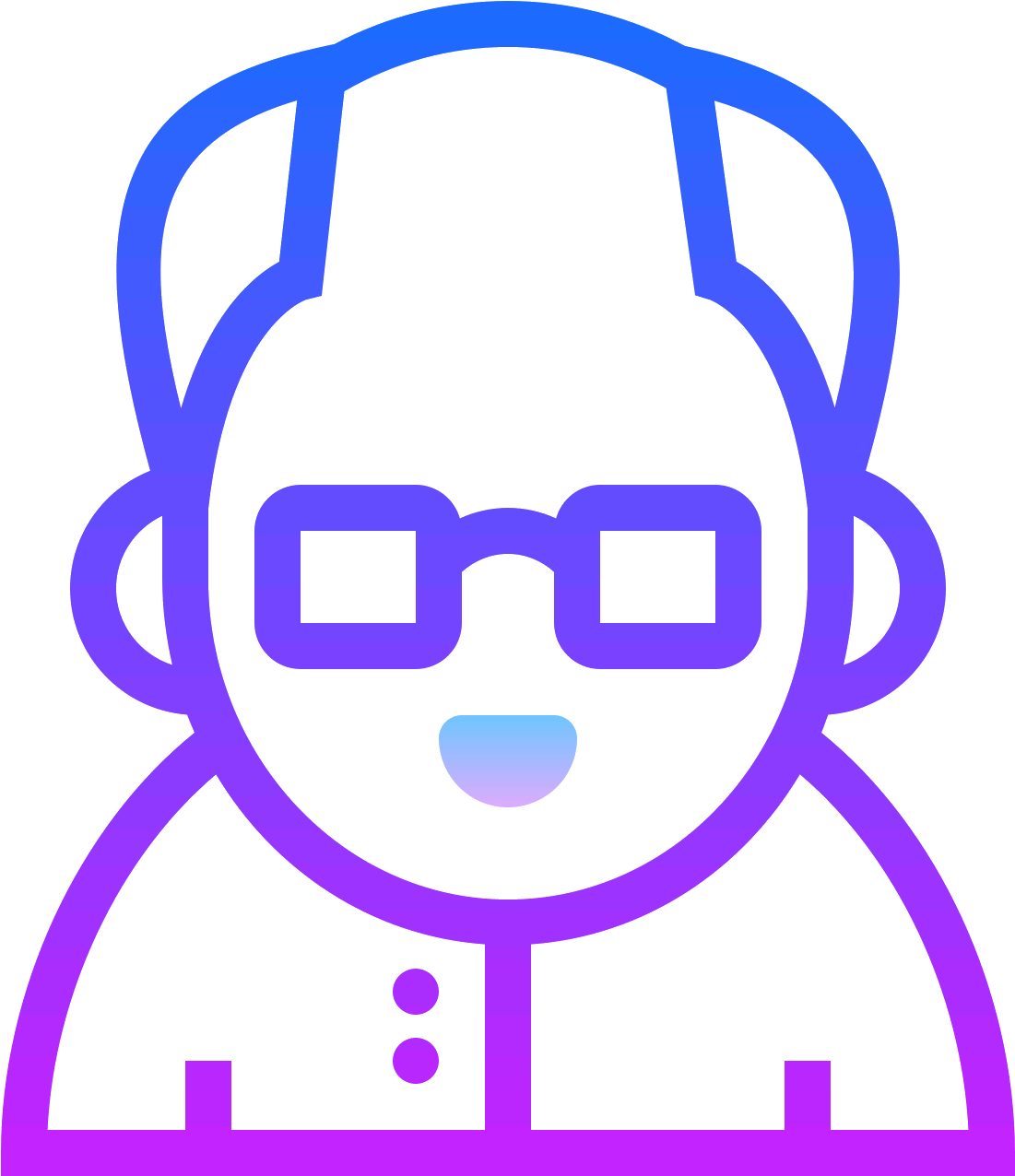 A Logo Of A Head Indicating An Older Man Clipart (1600x1600), Png Download