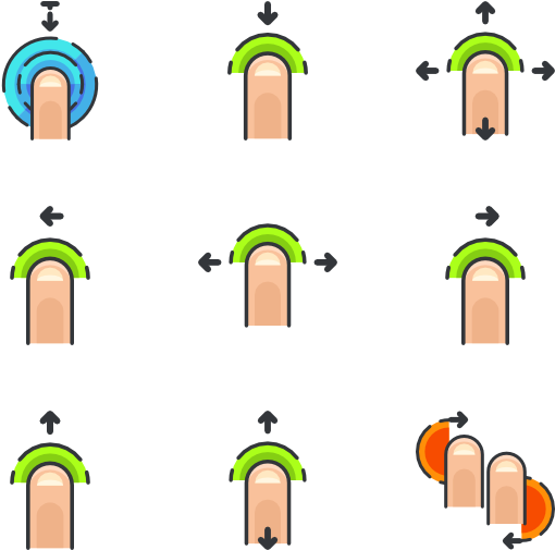 Finger Gestures Clipart (600x564), Png Download
