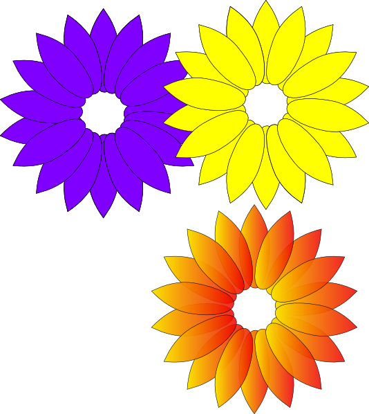 Yellow Flowers Clipart (534x598), Png Download