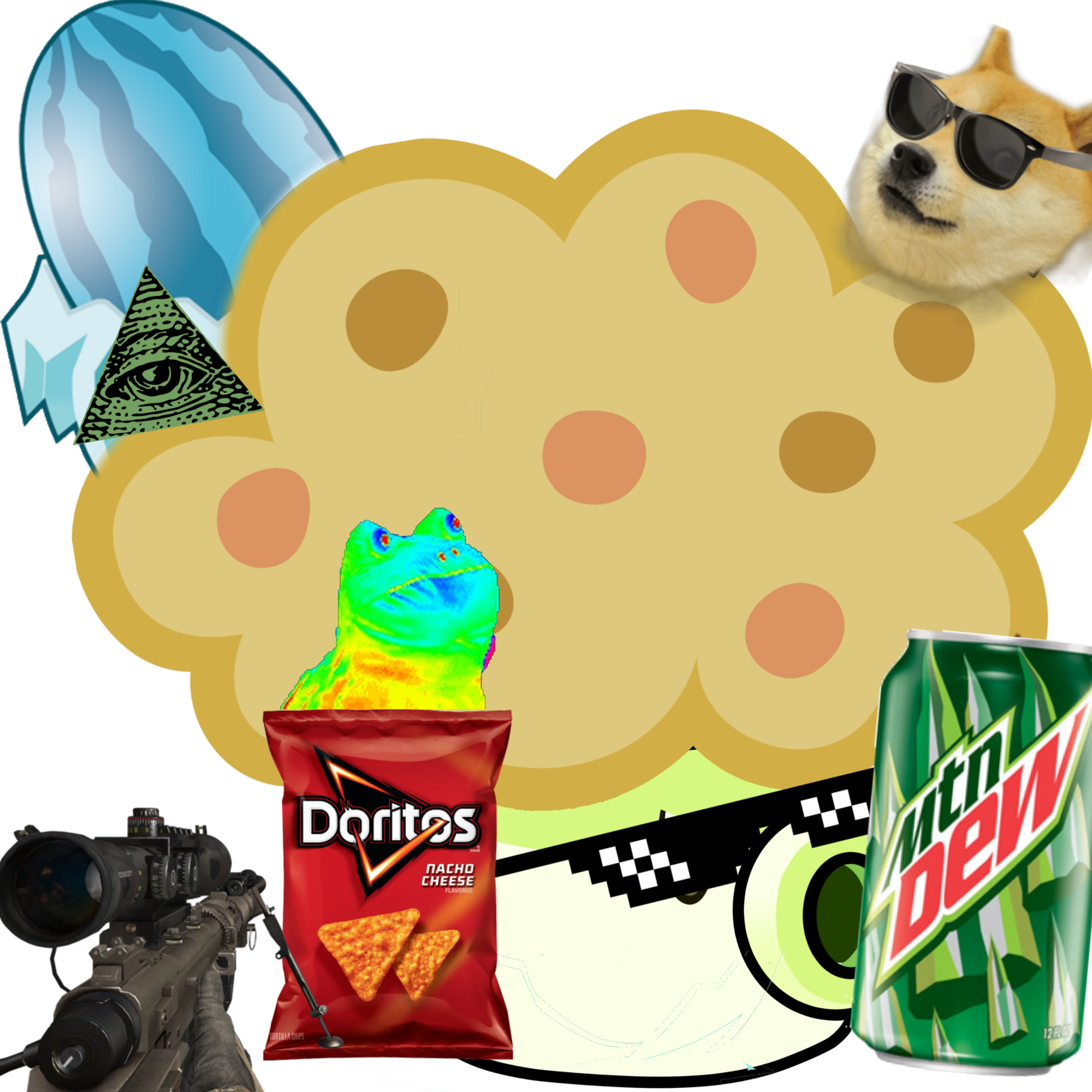 Mlgpuffy420blazeitscrubs Clipart (2000x2000), Png Download
