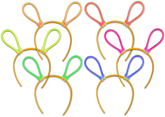 50 Montature Cerchietto 100 Bracciali Luminosi Glow Clipart (560x623), Png Download