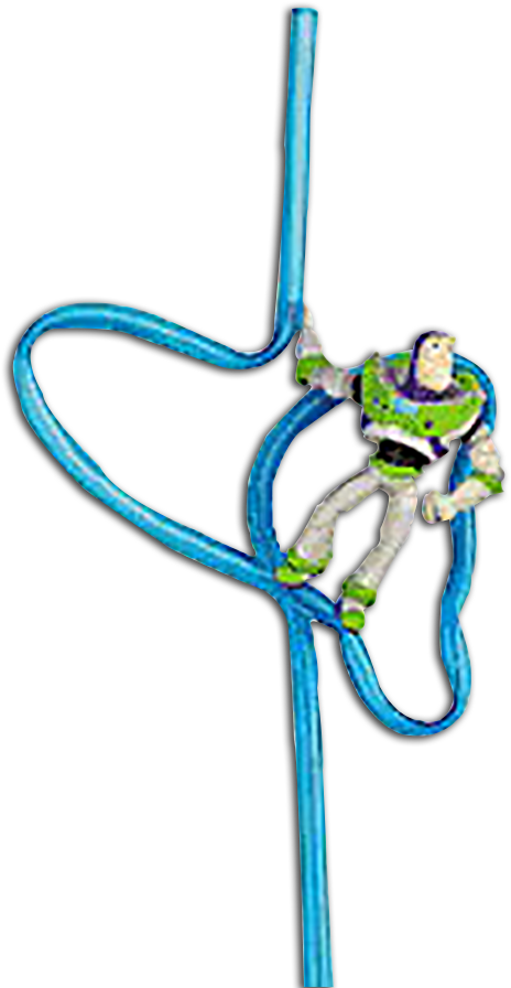 Disney Toy Story Buzz Silly Sipper Straw Clipart (500x917), Png Download