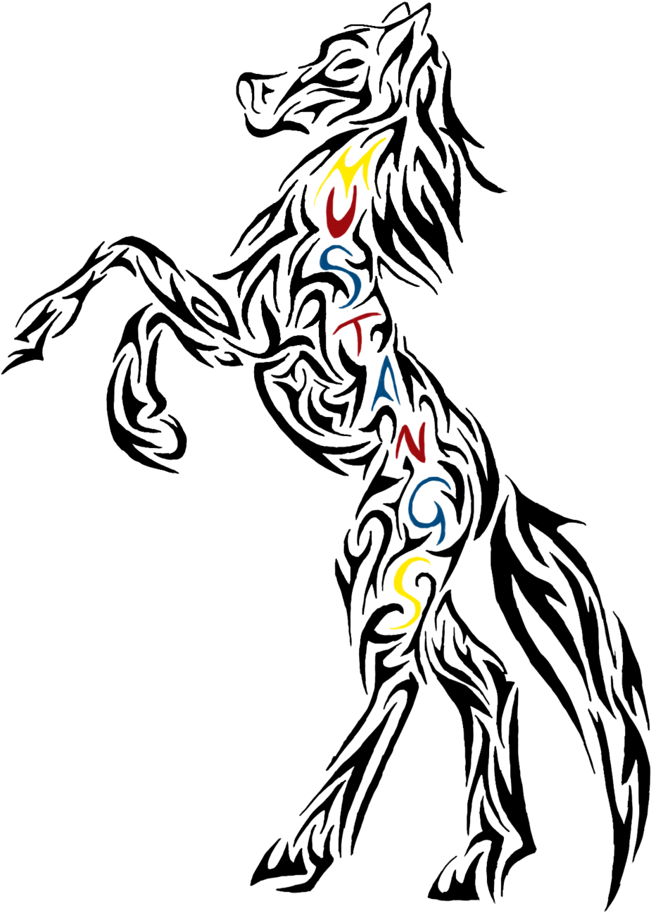 Tribal Horse Image Word Clipart (1024x1482), Png Download