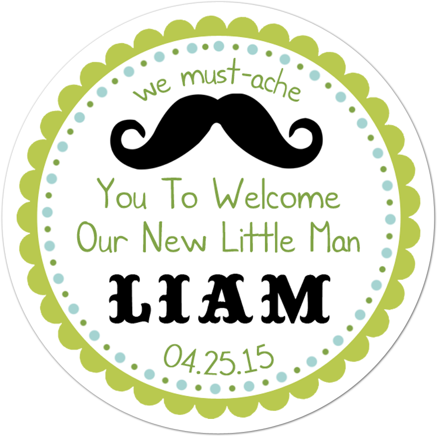 Little Man Baby Shower Clip Art - Png Download (1000x1000), Png Download