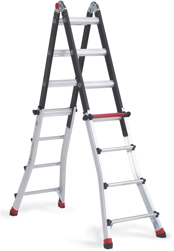 Altrex Varitrex Teleprof Vouwladder Telescopisch Clipart (700x840), Png Download