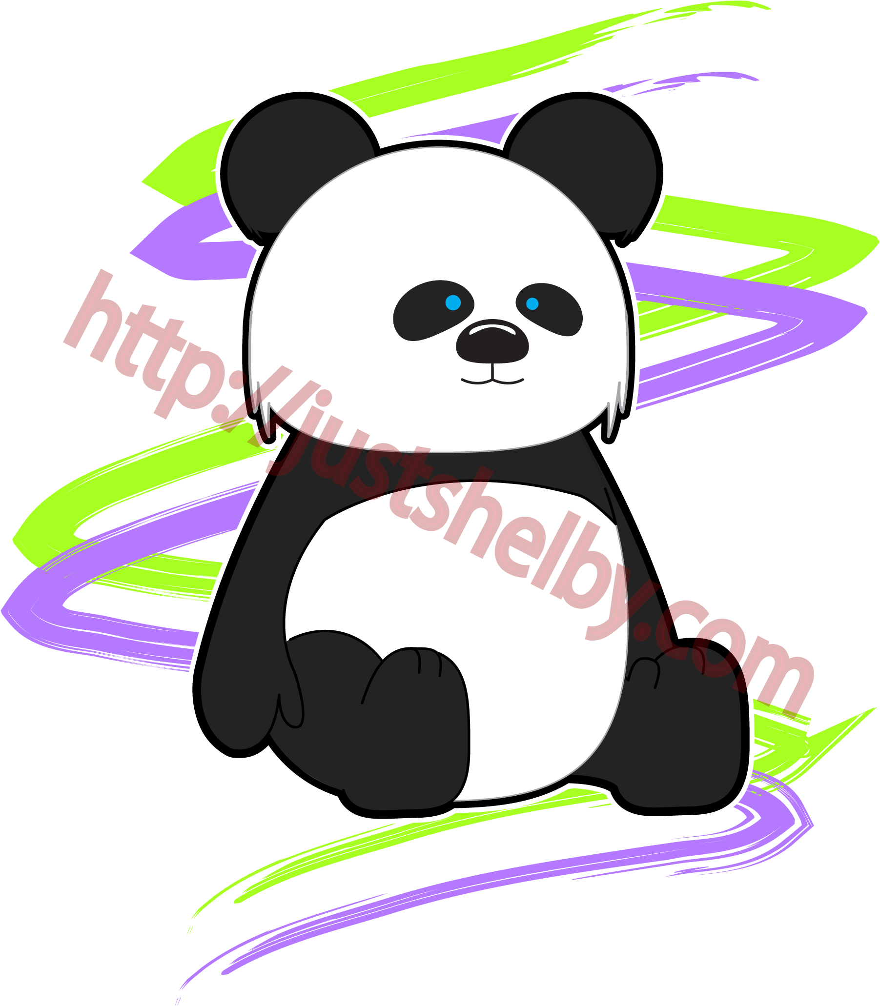 Check Out This Adorable Panda Bear Perfect For A Gift Clipart (1917x2181), Png Download