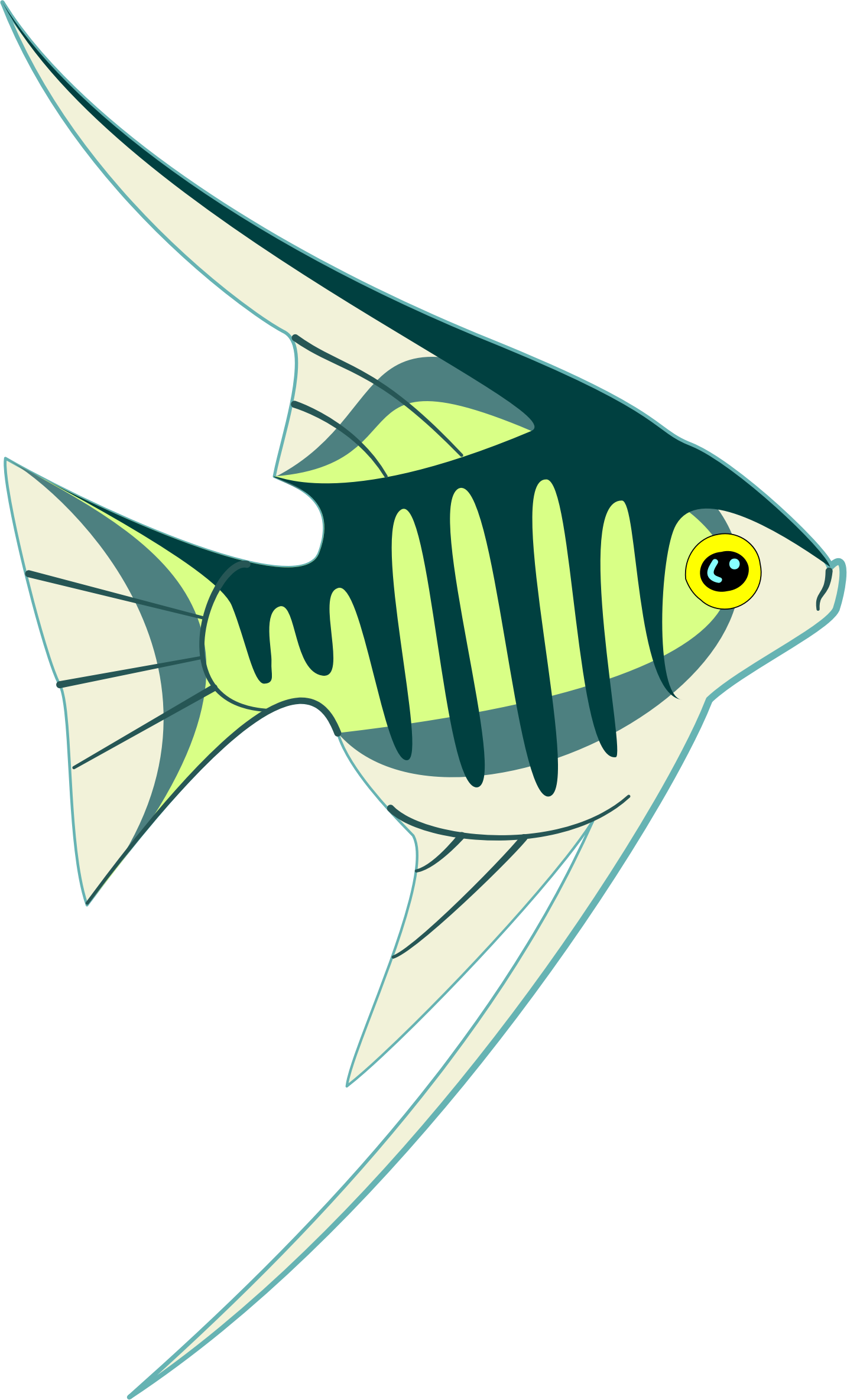 Cartoon Tropical Fish Clip Art - Clip Art - Png Download (1433x2370), Png Download