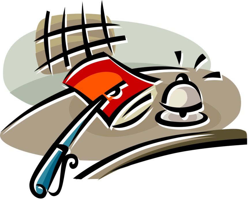 Clip Art Free Library Registration Desk With Guest - Hotel - Png Download (864x700), Png Download