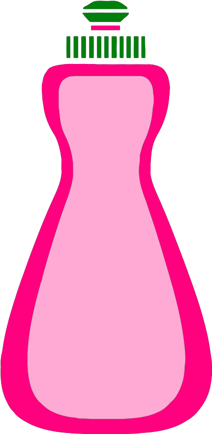 Pink Dishwasher Kitchen - Dish Washing Soap Cartoon Clipart (640x1280), Png Download