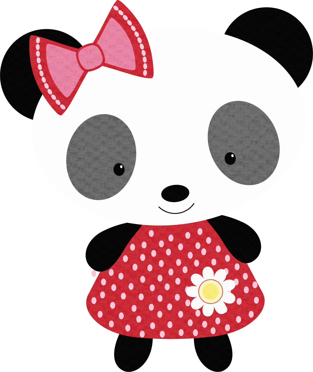 Panda Girl - Giant Panda Clipart (1039x1236), Png Download