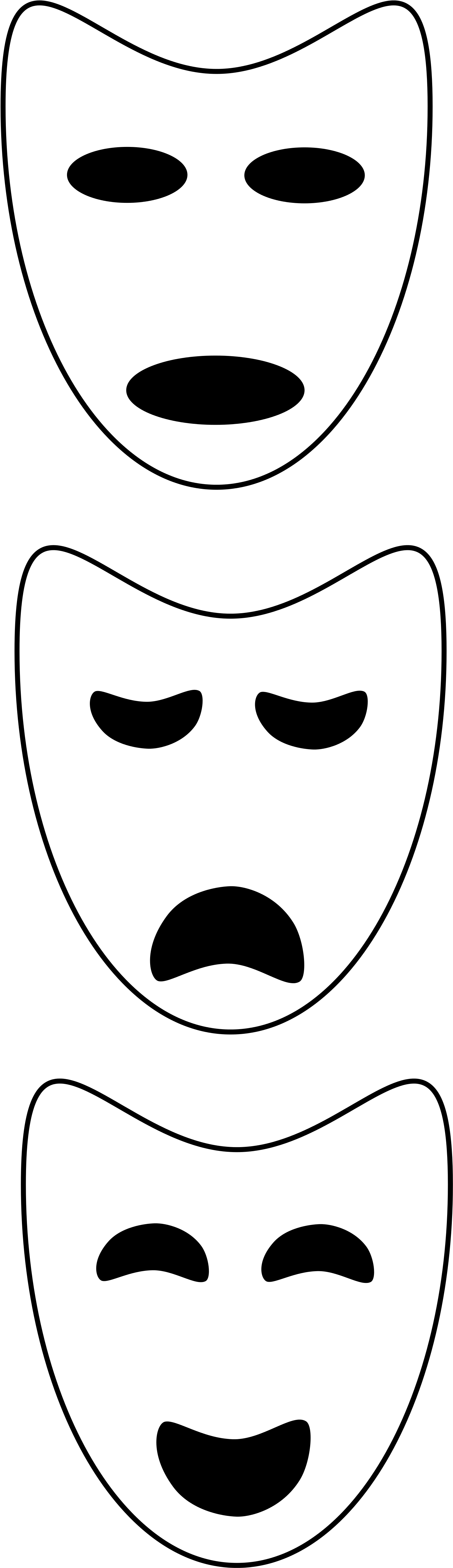 File - Drama Masks - Svg - Theatre Of Ancient Greece Clipart (380x1052), Png Download