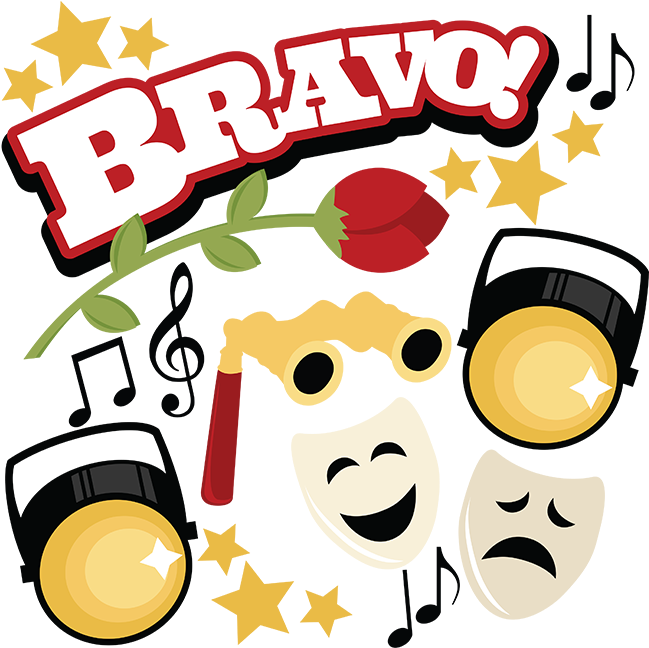 Svg Cut Files For Scrapbooking Theater Svg Files Performance - Bravo Clip Art - Png Download (648x654), Png Download