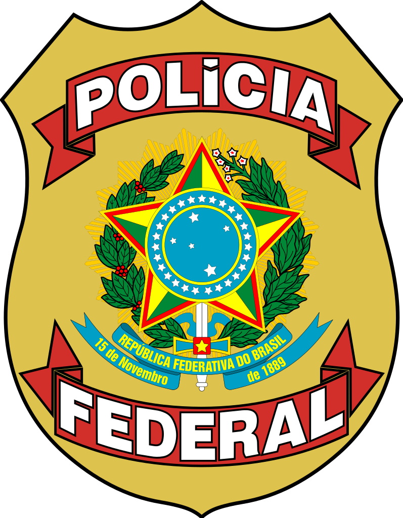 Coat Of Arms Of The Brazilian Federal Police - Simbolo Da Policia Federal Clipart (797x1024), Png Download