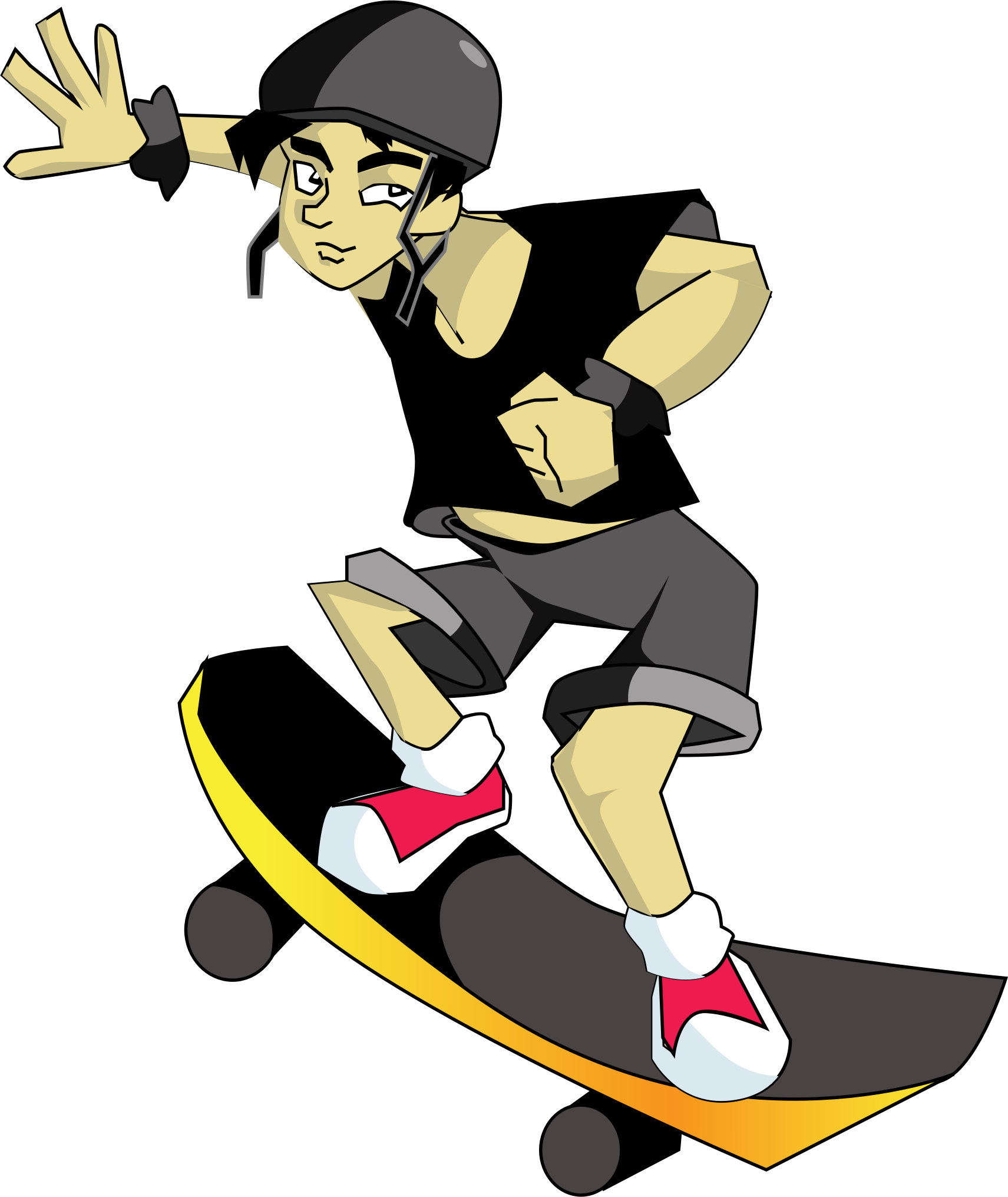 Skateboarding Quad Skates Ice Skating Roller Skating - Person Skateboarding Clipart Png Transparent Png (632x750), Png Download
