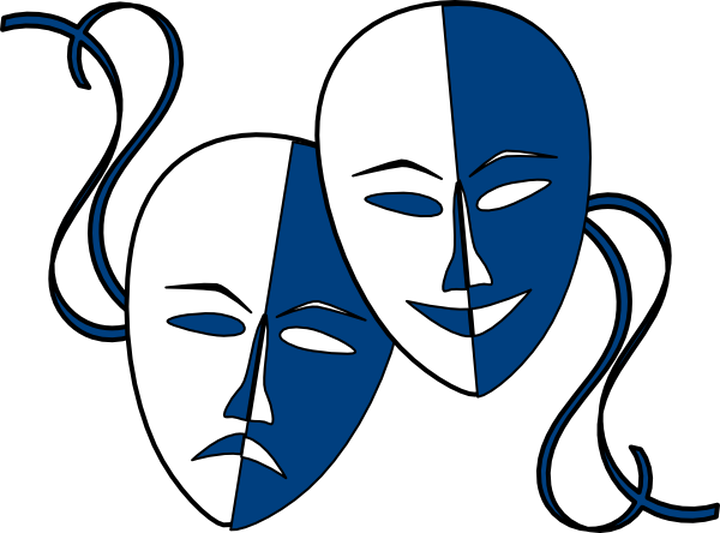 Mask Clipart Theater - Theater Mask Clip Art Png Transparent Png (640x480), Png Download
