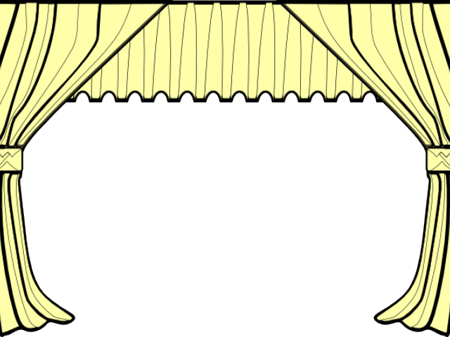 Curtain Clipart Drama - Curtains Clipart - Png Download (640x480), Png Download