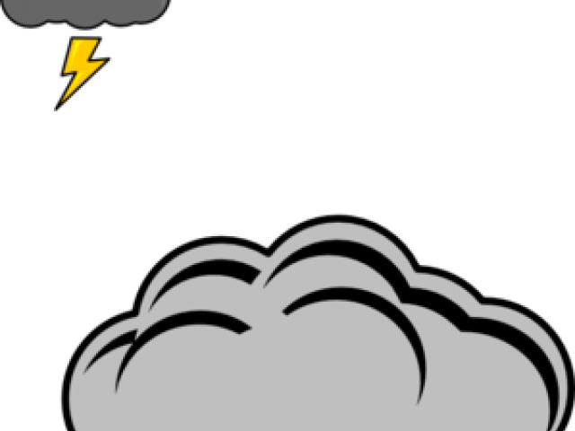 Lightning Clipart Thundercloud - Clipart Thunderclouds - Png Download (640x480), Png Download