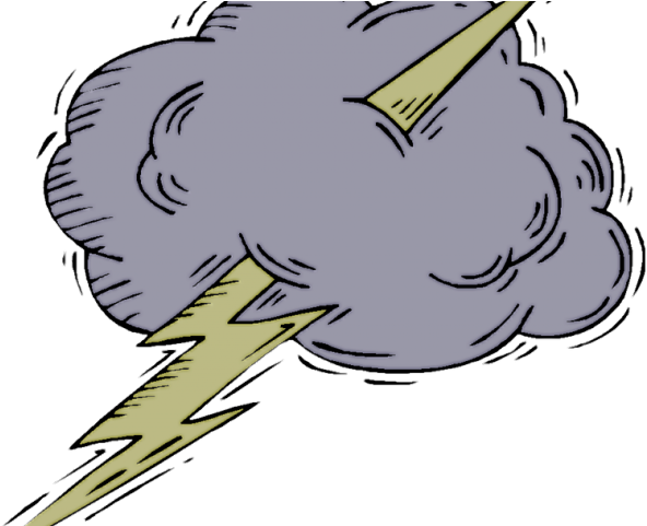 Lightning Clipart Hurricane - Cloud - Png Download (640x480), Png Download