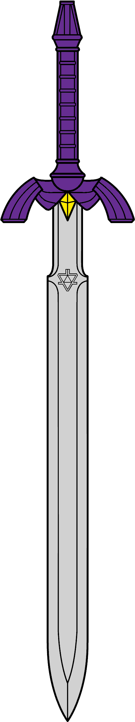 Master Sword Image Clipart (496x2382), Png Download