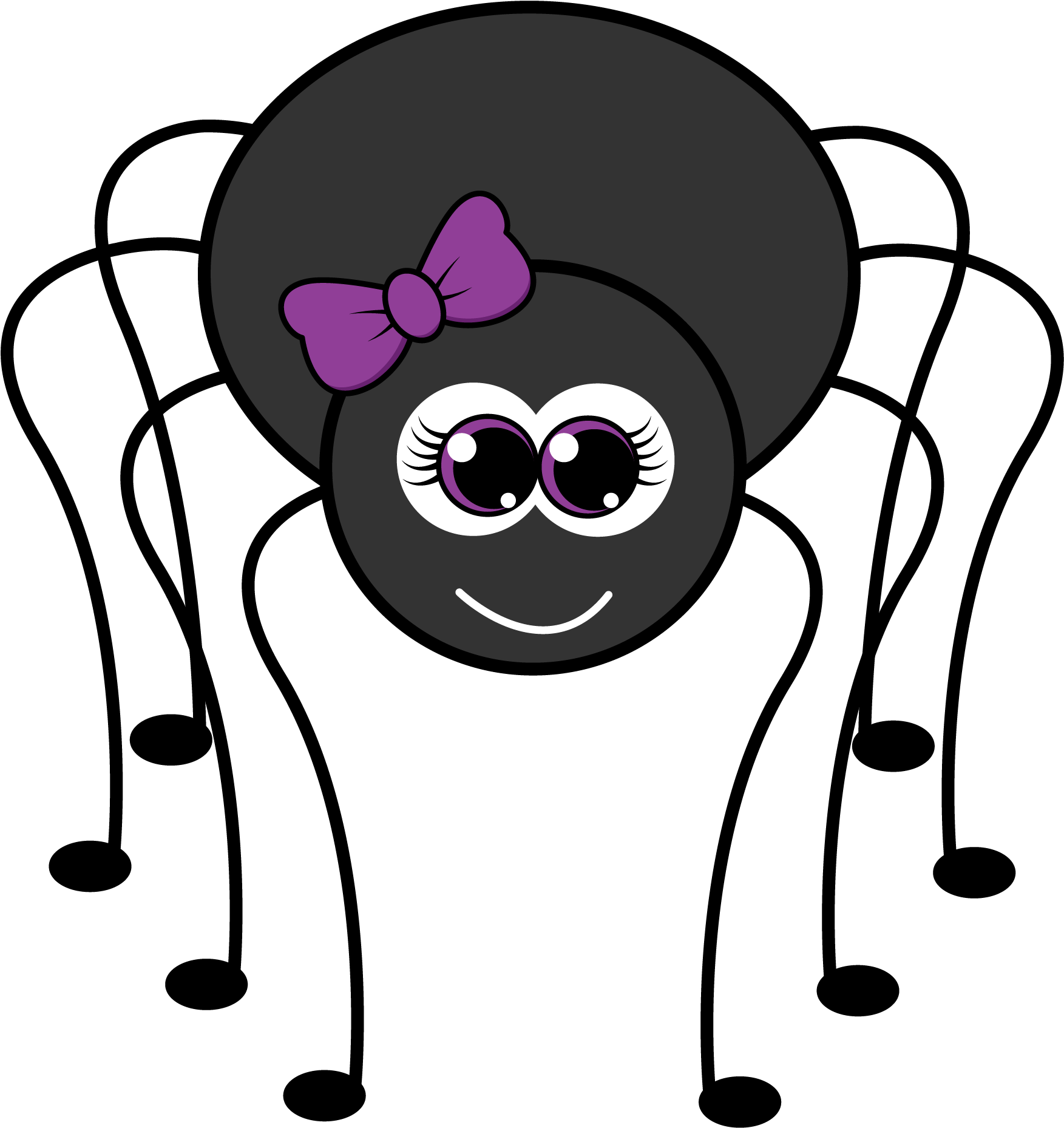 Freebie Friday Cute Spider Clipart - Png Download (2100x2100), Png Download