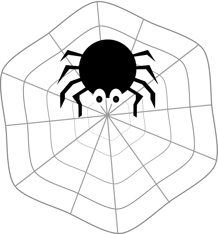 Spider On Web - Spider On Web Clipart - Png Download (747x800), Png Download