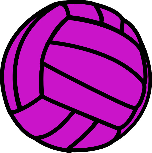 Clipart Info - Volleyball Purple - Png Download (594x598), Png Download