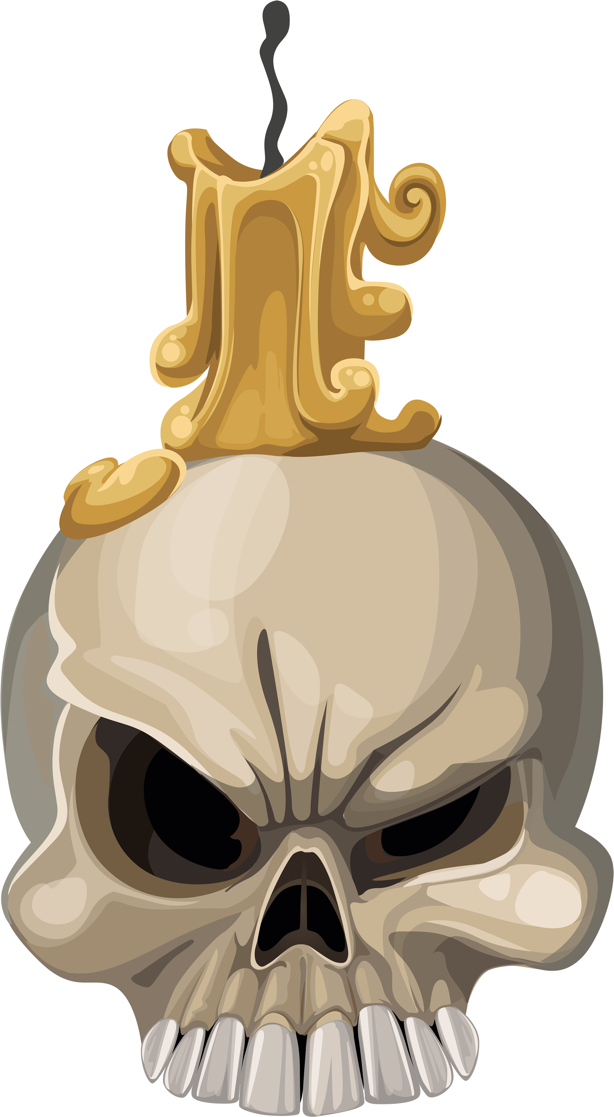 Cobra Clipart Skull - Vela De Halloween Desenho - Png Download (2177x3824), Png Download