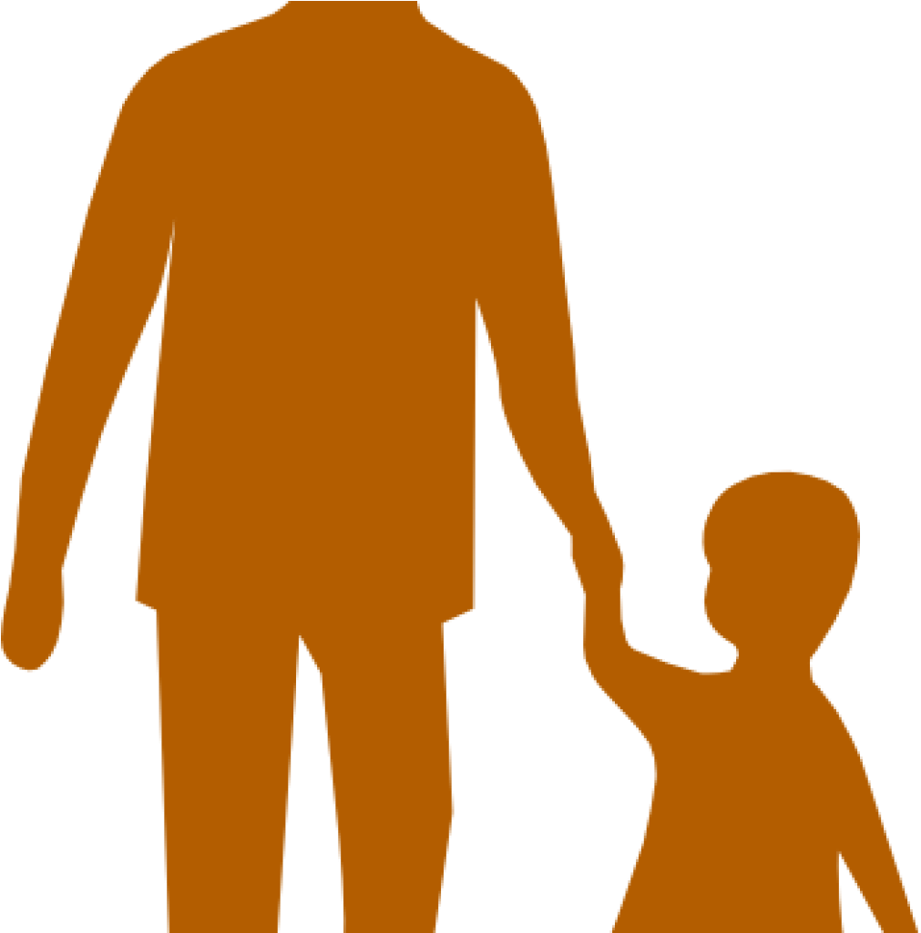 Adult Clipart Purple Adult Child Holding Hands Clip - Png Download (1024x1024), Png Download