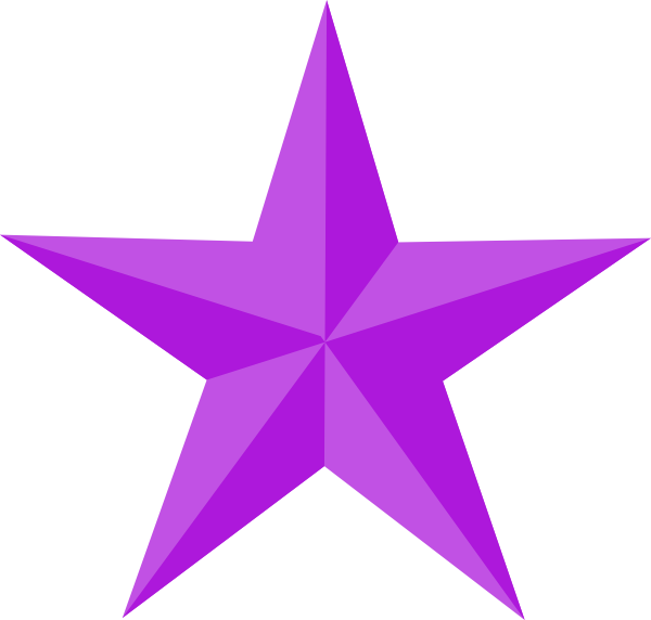 Purple Star Clipart (600x572), Png Download