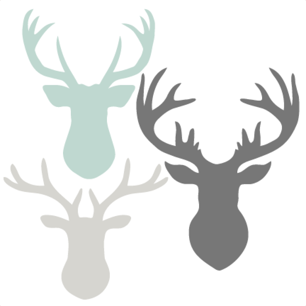 Deer Head Clipart Deer Head Set Svg Scrapbook Cut File - Png Download (1024x1024), Png Download