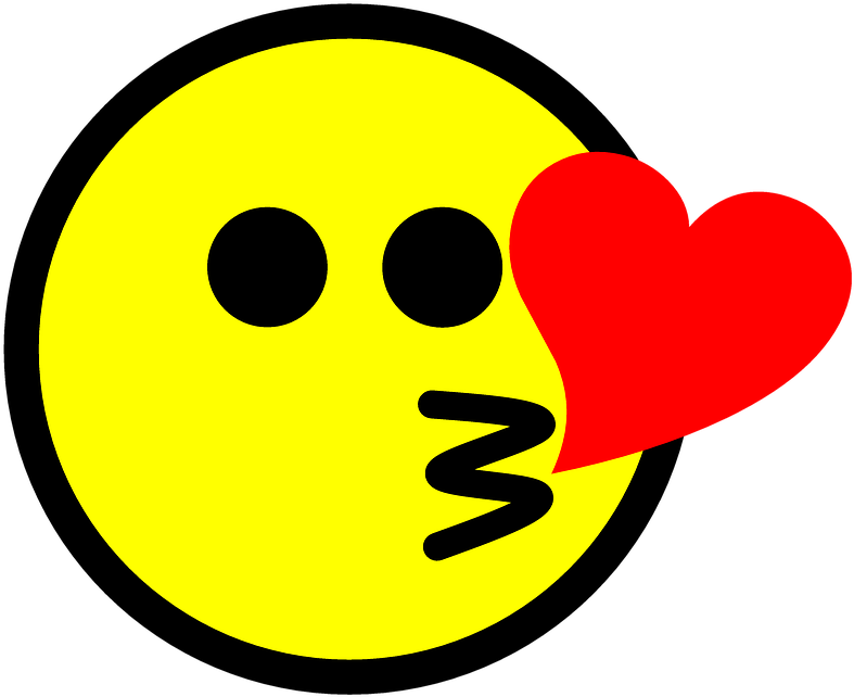 Emoji Kiss Icon Clipart (1280x959), Png Download
