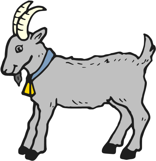 Goat Clip Art Images Black And White - Clip Art Black And White Goat - Png Download (549x564), Png Download