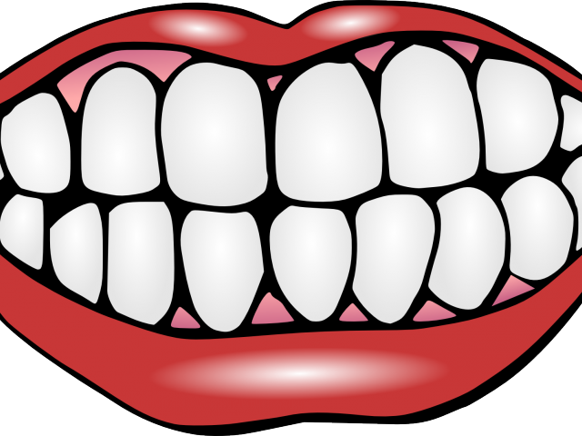 Lips Clipart Child - Teeth Clip Art Black And White - Png Download (640x480), Png Download