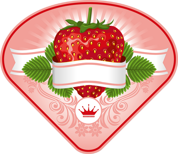 Strawberry Clipart, Scrap, Strawberry Shortcake, Printables, - Label Vector - Png Download (600x520), Png Download