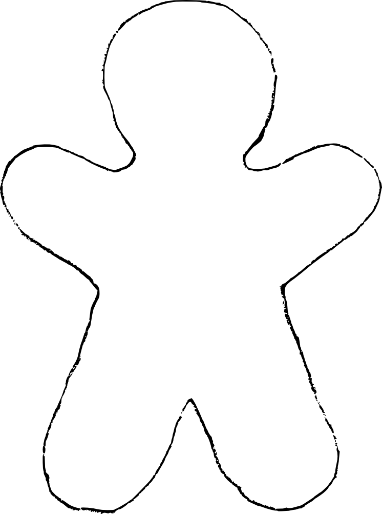 25 Gingerbread Christmas At Coloringkidsboys Gingerbread - Gingerbread Man Template Clipart (746x1002), Png Download