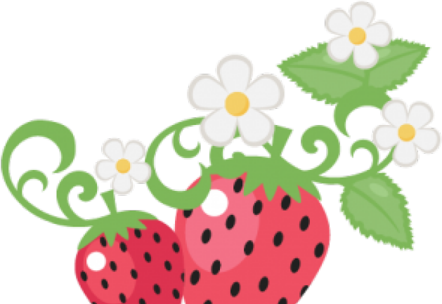 Strawberries And Flowers Clipart - Png Download (640x480), Png Download