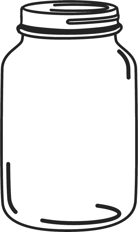 Download Mason Jar Rubber Stamp - Transparent Mason Jar Clip Art - Png