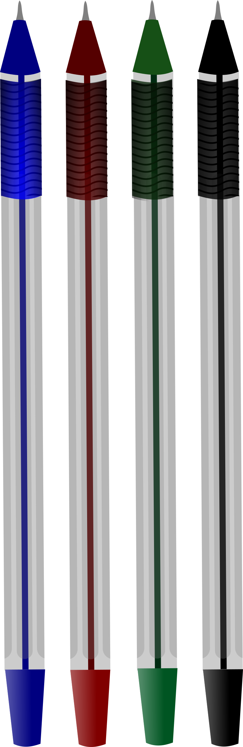 3 Pens Black And White Clipart Paper Ballpoint Pen - 3 Pens Clipart Black And White - Png Download (781x2400), Png Download