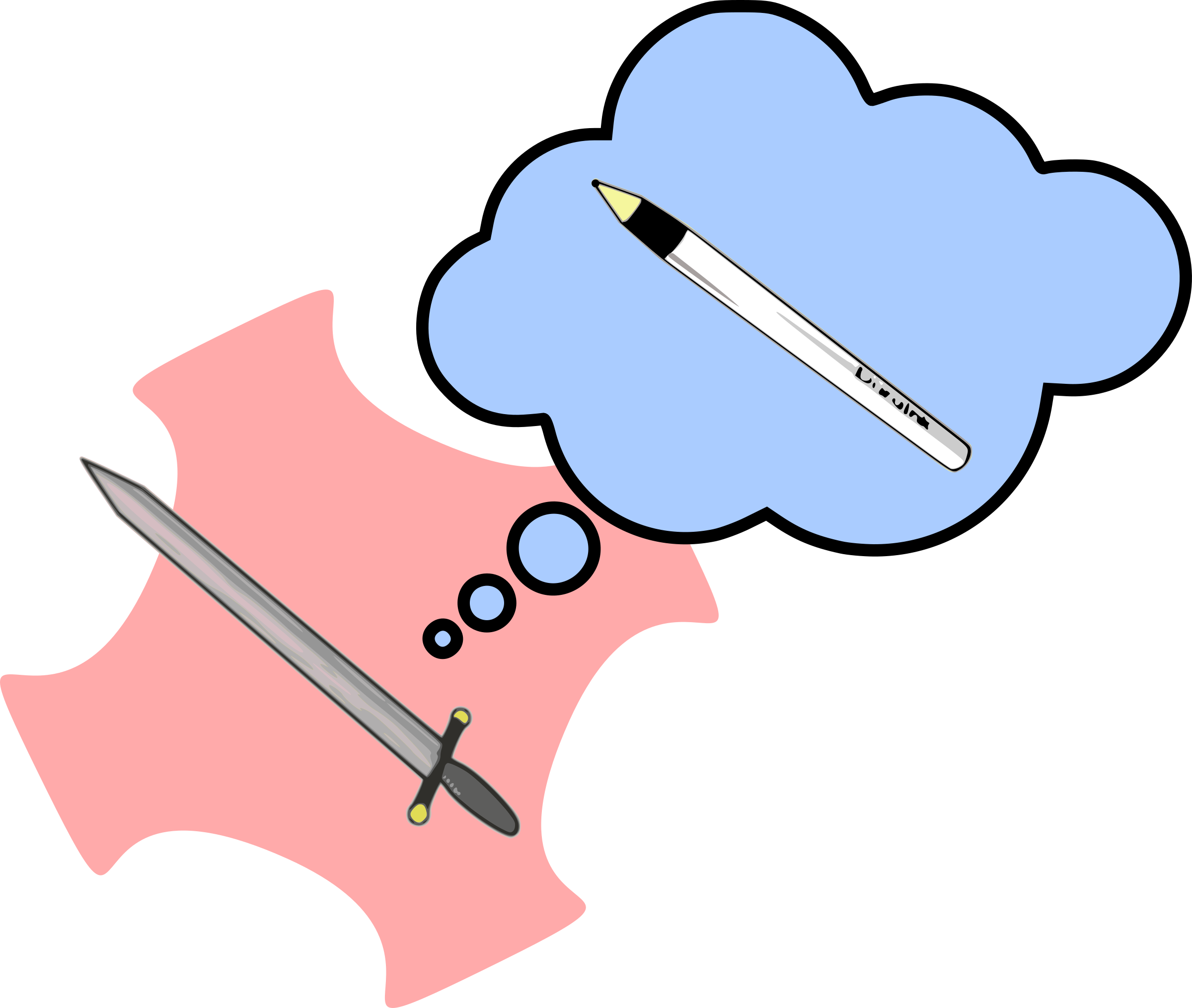 Paper Pen Clipart, Vector Clip Art Online, Royalty - Png Download (900x762), Png Download