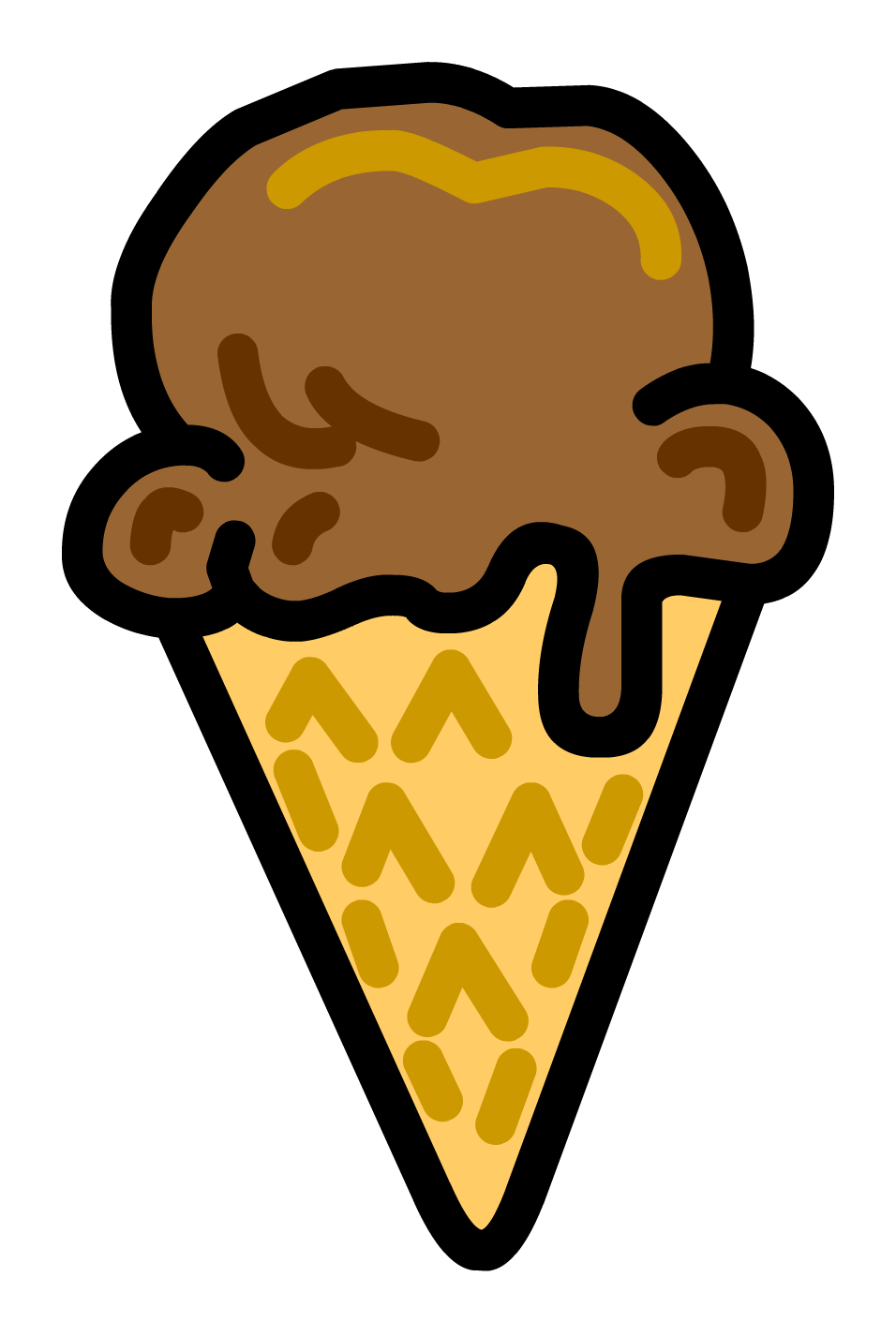 Icecream Cone Pin - Club Penguin Ice Cream Pin Clipart (956x1426), Png Download