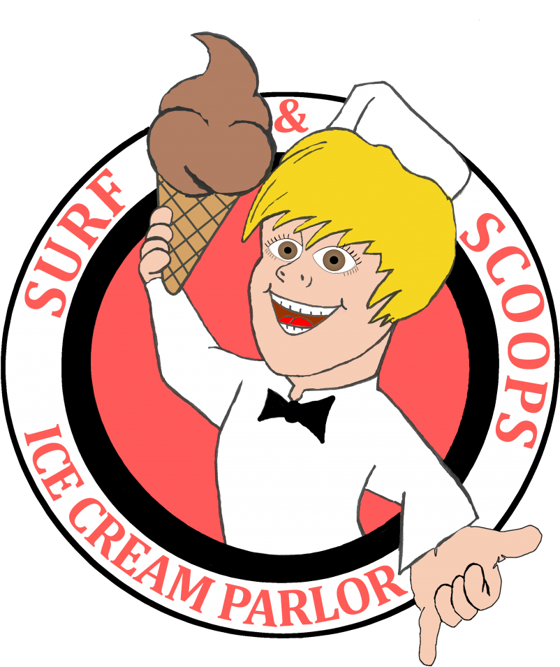 Surf And Scoops Ice Cream Clipart (1024x969), Png Download