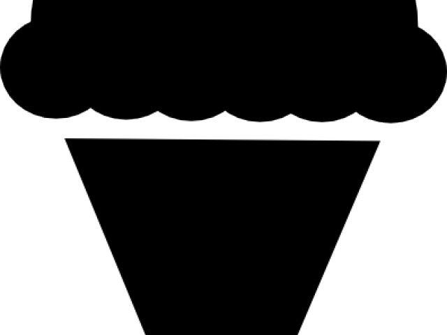 Ice Cream Clipart Silhouette - Ice Cream Cone Silhouette - Png Download (640x480), Png Download