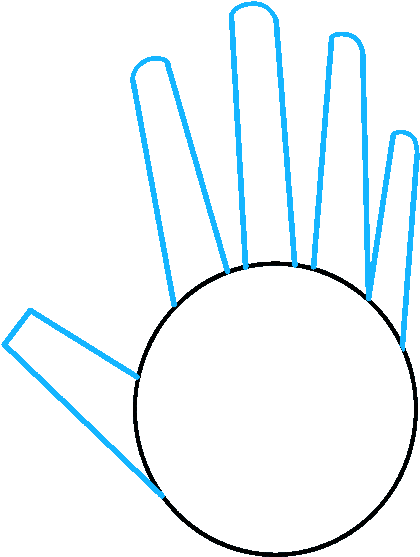 How To Draw Hand Clipart (680x678), Png Download