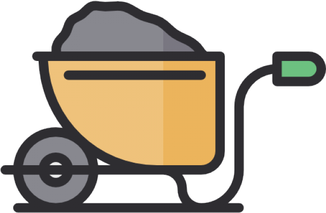 Construction Clipart Wheelbarrow - Png Download (640x480), Png Download