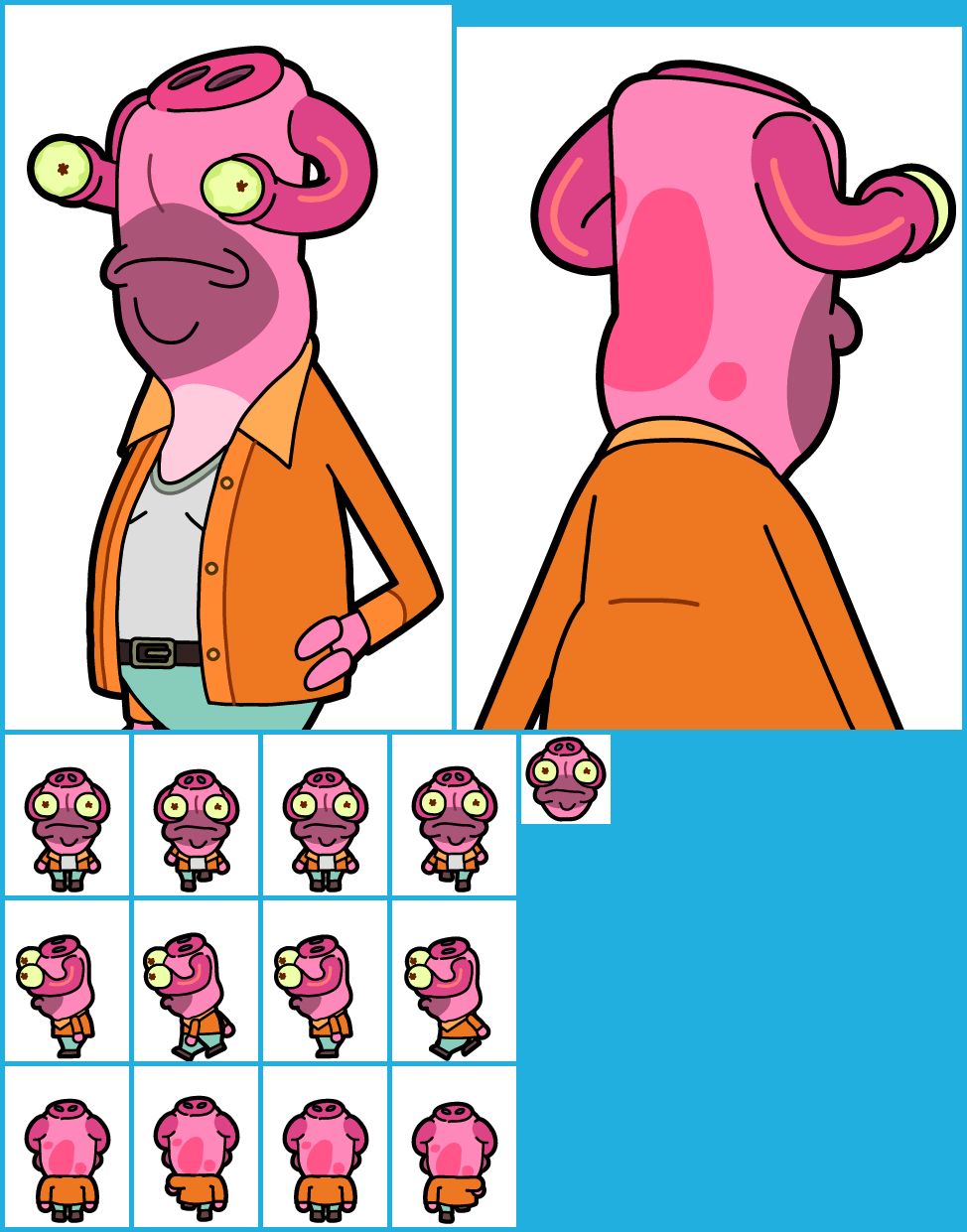 Pocket Mortys - Multiplayer Characters - Shonoopy Bloopers Clipart (974x1241), Png Download