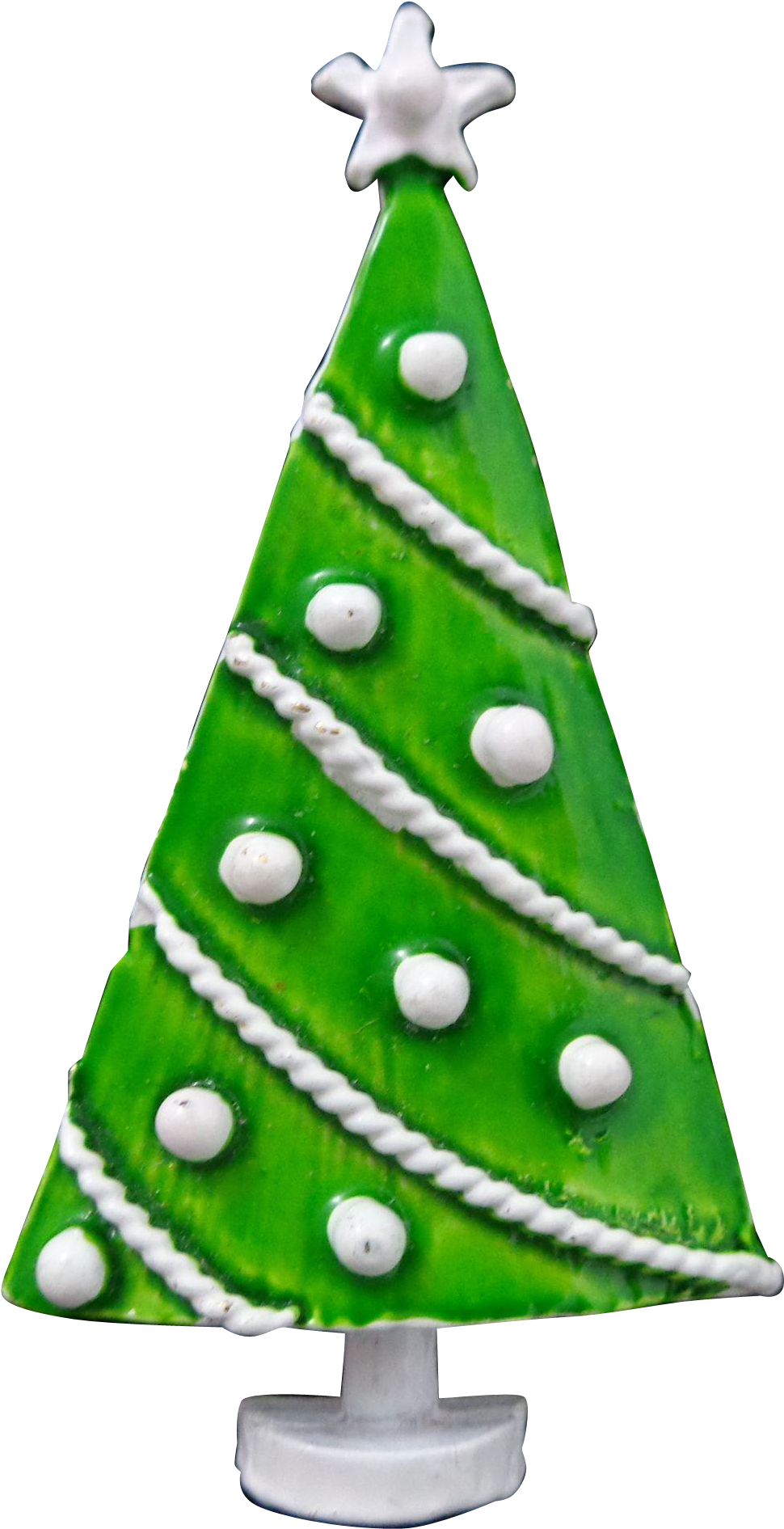 Vintage Green White Polka Dot Christmas Tree Pin Clipart (1890x1890), Png Download