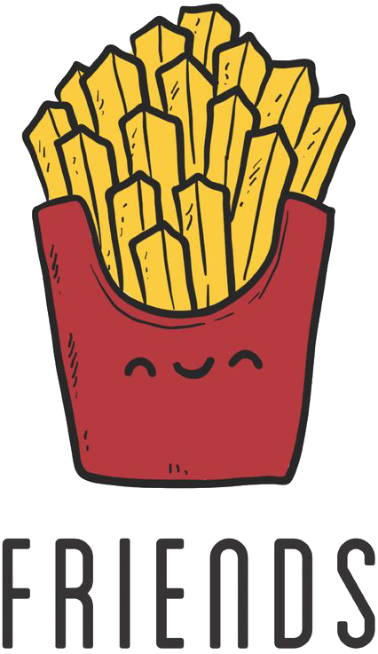 Fish And Chips French Fries Best Friends Forever Wallpaper Clipart (426x737), Png Download