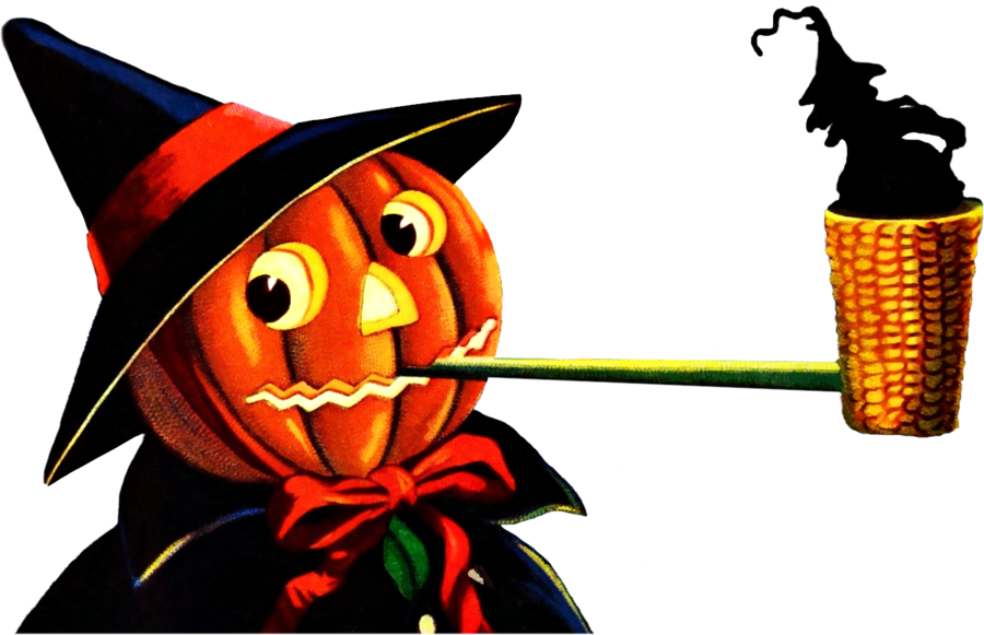 Jack O Lantern Smoking Pipe Clipart Tobacco Pipe Jack - Png Download (900x581), Png Download