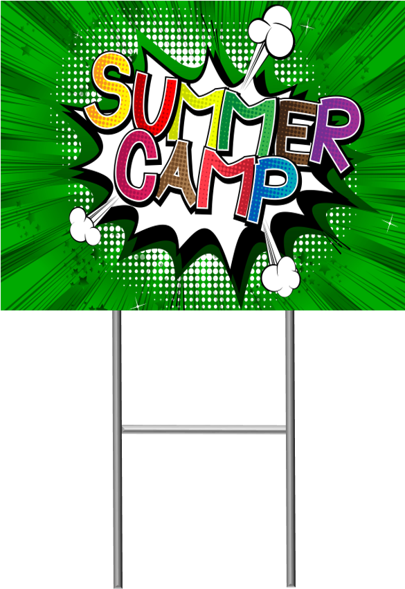 Summer Camp Yard Sign Clipart (584x857), Png Download