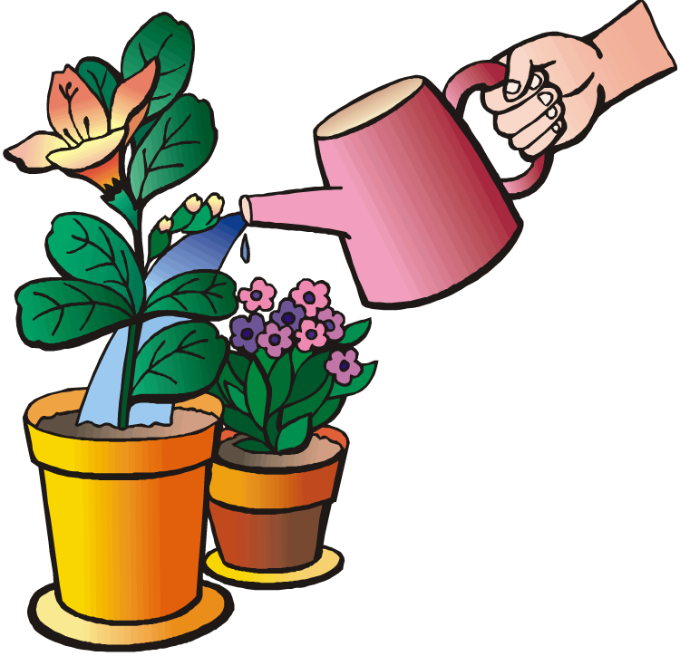 Watering Flowers Clip Art - Png Download - Full Size Clipart (#2304444